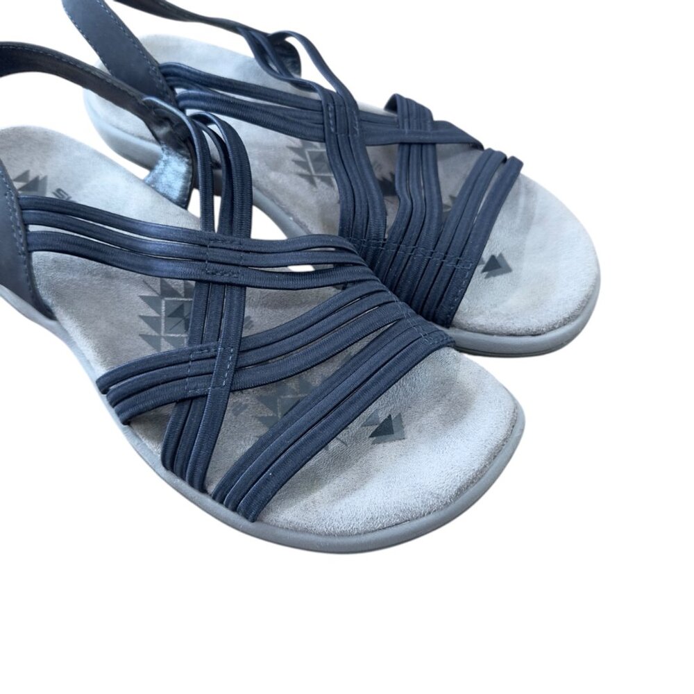 Skechers Womens Navy Strappy Sandals With Slingback Comfort Fit Size 7 - Picture 8 of 10